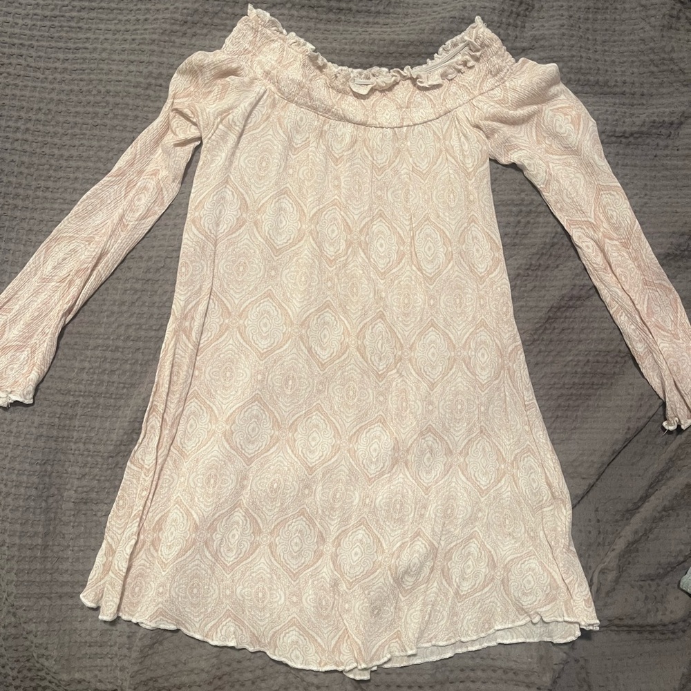Elegant Cream Off-Shoulder baby doll dress LA Hearts size S